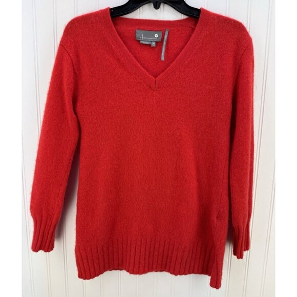 Anthropologie Sweaters - A by ANTHROPOLOGIE the CASHMERE Collection Red Sweater Women's XS XSmall V-Neck
